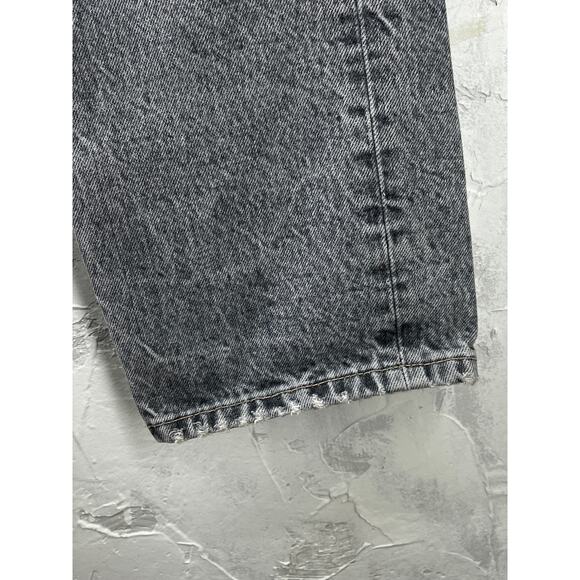 Zara Jeans Gray Loose Fit High Rise Button Fly Women's Size 0 Denim - Picture 7 of 9